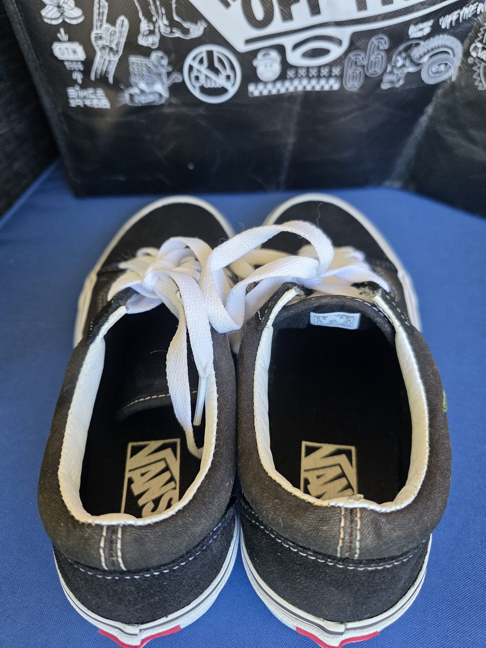 Vans Old Skool Off The Wall Embroidered Checkerboard Sneakers W8 M6.5 With Bag - Picture 13 of 16